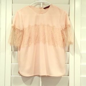ZARA Blush pink blouse